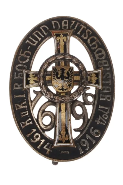 Abzeichen des k. u. k. IR Hoch- und Deutschmeister Nr. 4 1914-1916 – Bild 2