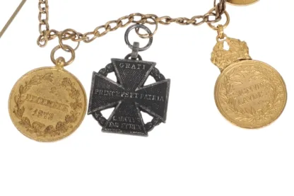 Miniatur Ordenskette Signum Laudis Kriegsmedaille 1873 Truppenkreuz – Bild 4