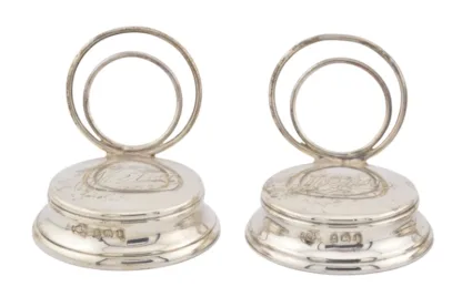Set Englische Silber Menu Halter – Bild 3