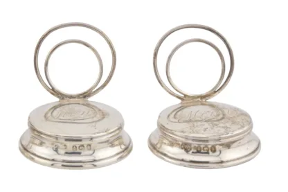 Set Englische Silber Menu Halter – Bild 4