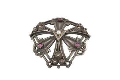 Art Nouveau Jugendstil Tuchspange Scarf Clip – Bild 4