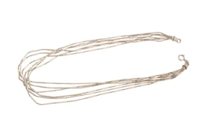 Elegante Silber Halskette in sechs Strängen – Bild 5