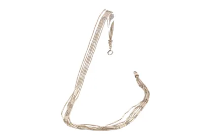 Elegante Silber Halskette in sechs Strängen – Bild 2