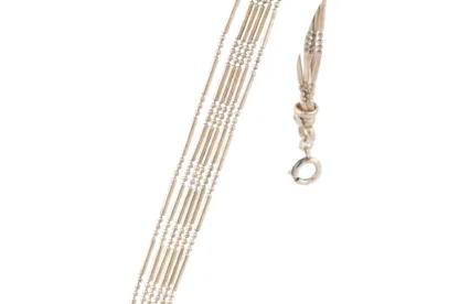 Elegante Silber Halskette in sechs Strängen – Bild 6