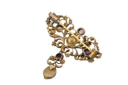 Florale Jugendstil Brosche von 1900 – Bild 5
