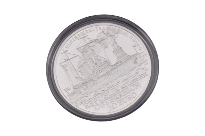 Münze Österreich Auf Hoher See in Luxus Marine Schatulle 5 Münze Österreich Auf Hoher See in Luxus Marine Schatulle – Bild 5