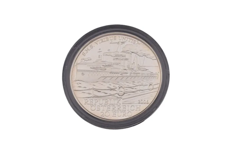 Münze Österreich Auf Hoher See in Luxus Marine Schatulle 4 Münze Österreich Auf Hoher See in Luxus Marine Schatulle – Bild 4