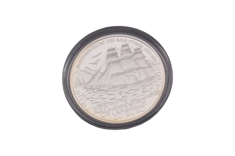 Münze Österreich Auf Hoher See in Luxus Marine Schatulle 6 Münze Österreich Auf Hoher See in Luxus Marine Schatulle – Bild 6