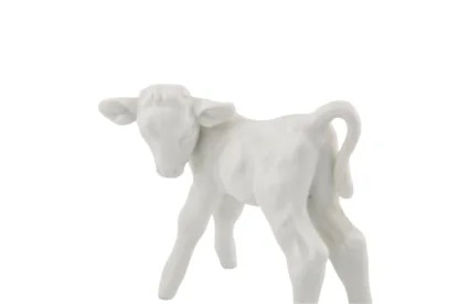 Weisses Meissen Porzellan Kalb A1254 – Bild 2