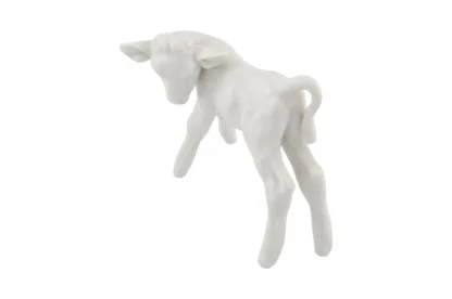 Weisses Meissen Porzellan Kalb A1254 – Bild 3