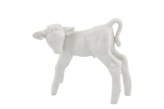 Weisses Meissen Porzellan Kalb A1254