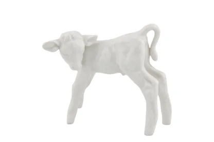 Weisses Meissen Porzellan Kalb A1254