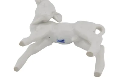 Weisses Meissen Porzellan Kalb A1254 – Bild 8