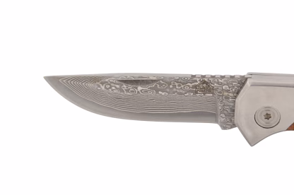 Puma TEC Damast Klappmesser mit Wurzelholz Griffstück – Bild 5