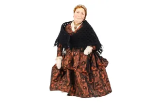 Elli Riehl Puppe Goldhaube mit Original Plombe 28 cm