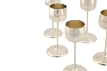 Österreichisches sechs teiliges Silber Likörbecher Set – Bild 5