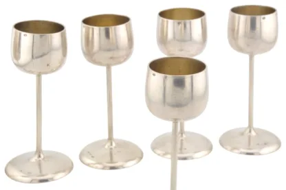 Österreichisches sechs teiliges Silber Likörbecher Set – Bild 10