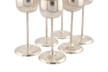 Österreichisches sechs teiliges Silber Likörbecher Set – Bild 8