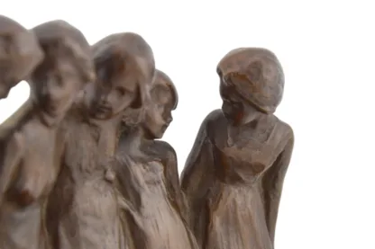 Sieben Mädchen in einer Reihe Bronze von Rudolf Marschall um 1900 – Bild 5