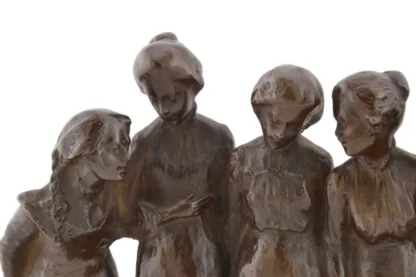 Sieben Mädchen in einer Reihe Bronze von Rudolf Marschall um 1900 – Bild 3