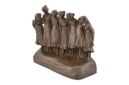 Sieben Mädchen in einer Reihe Bronze von Rudolf Marschall um 1900 – Bild 2