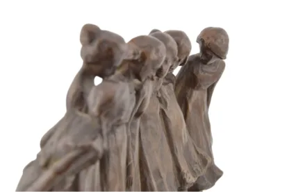 Sieben Mädchen in einer Reihe Bronze von Rudolf Marschall um 1900 – Bild 9
