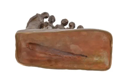 Sieben Mädchen in einer Reihe Bronze von Rudolf Marschall um 1900 – Bild 12