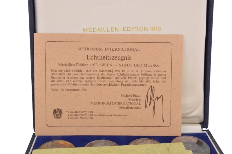 Stadt der Musik Wien Medaillen Edition 1973 4 Stadt der Musik Wien Medaillen Edition 1973 – Bild 4