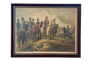 Farblithographie Feldmarschall Radetzky bei der Schlacht von Novara 1894