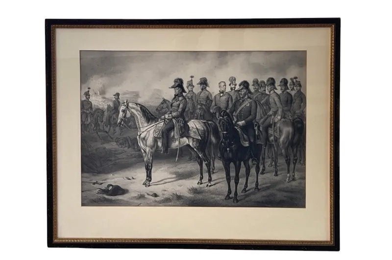 Grossformatige Lithographie Graf Radetzky Feldmarschall um 1850 2 Grossformatige Lithographie Graf Radetzky Feldmarschall um 1850 – Bild 2