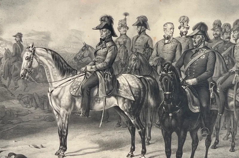 Grossformatige Lithographie Graf Radetzky Feldmarschall um 1850 3 Grossformatige Lithographie Graf Radetzky Feldmarschall um 1850 – Bild 3