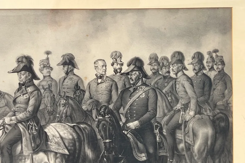 Grossformatige Lithographie Graf Radetzky Feldmarschall um 1850 4 Grossformatige Lithographie Graf Radetzky Feldmarschall um 1850 – Bild 4