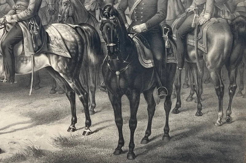 Grossformatige Lithographie Graf Radetzky Feldmarschall um 1850 5 Grossformatige Lithographie Graf Radetzky Feldmarschall um 1850 – Bild 5