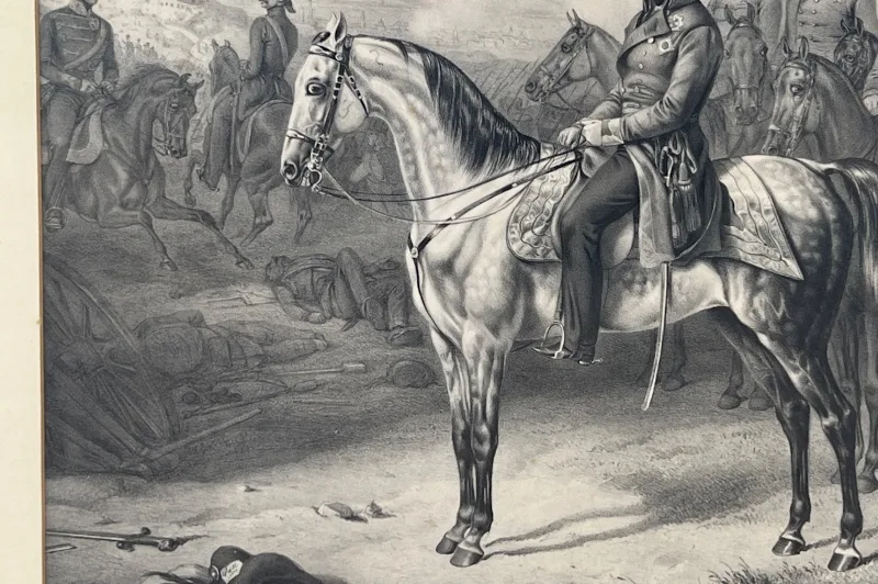 Grossformatige Lithographie Graf Radetzky Feldmarschall um 1850 6 Grossformatige Lithographie Graf Radetzky Feldmarschall um 1850 – Bild 6