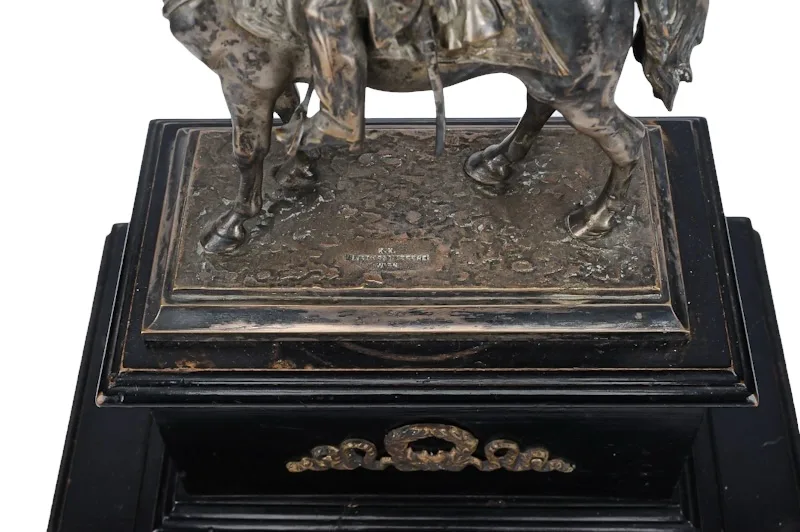 Versilberte Statuette Feldmarschall Radetzky auf Holzsockel 11 Versilberte Statuette Feldmarschall Radetzky auf Holzsockel – Bild 11