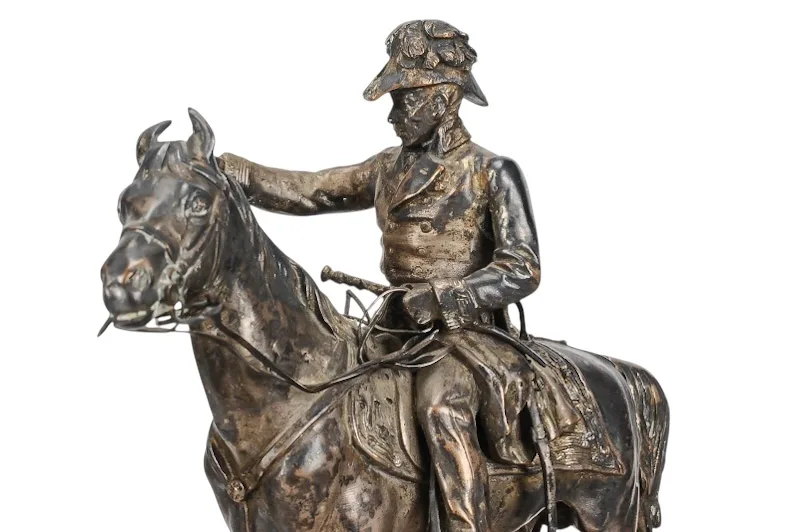 Versilberte Statuette Feldmarschall Radetzky auf Holzsockel 9 Versilberte Statuette Feldmarschall Radetzky auf Holzsockel – Bild 9