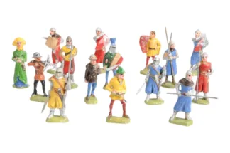 HAHN Konvolut Spielzeugsoldaten Ritter, Soldaten und Burgfräulein