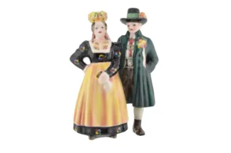 Keramos Figur Nr. 1950 Steirisches Brautpaar Anton Klieber