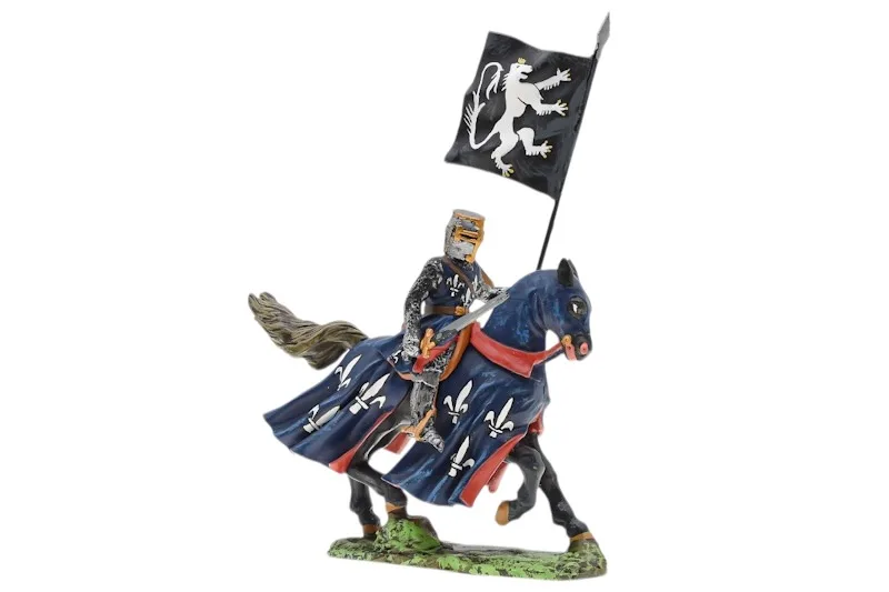 Lineol/Duscha Ritter zu Pferd mit Löwen Banner Knight on Horse 2 Lineol/Duscha Ritter zu Pferd mit Löwen Banner Knight on Horse – Bild 2