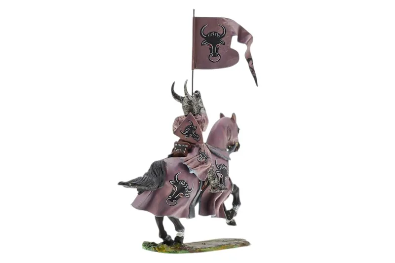 Lineol/Duscha Ritter zu Pferd mit Büffel Banner Knight on Horse 3 Lineol/Duscha Ritter zu Pferd mit Büffel Banner Knight on Horse – Bild 3