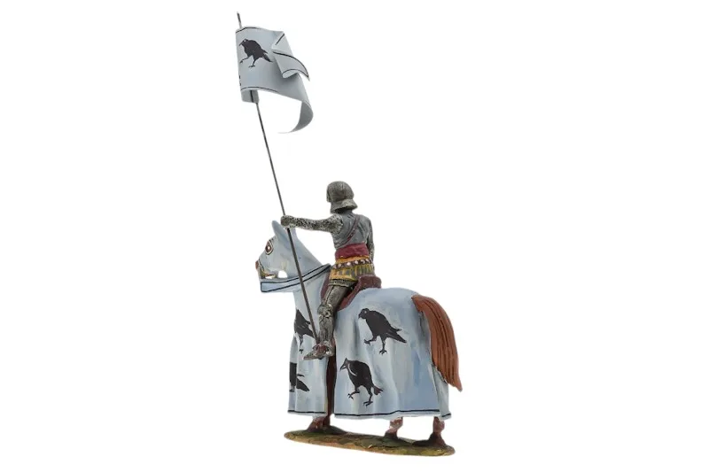 Lineol/Duscha Ritter zu Pferd mit Krähen Banner Knight on Horse 4 Lineol/Duscha Ritter zu Pferd mit Krähen Banner Knight on Horse – Bild 4