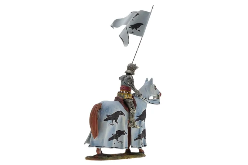 Lineol/Duscha Ritter zu Pferd mit Krähen Banner Knight on Horse 3 Lineol/Duscha Ritter zu Pferd mit Krähen Banner Knight on Horse – Bild 3