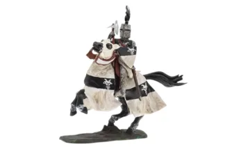 Lineol/Duscha Ritter zu Pferd mit Streitaxt Knight on Horse
