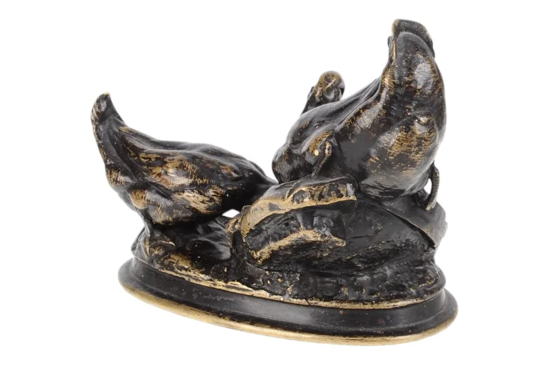 Auguste-Nicolas Cain Bronzefigur Entenpaar mit Frosch 7 Auguste-Nicolas Cain Bronzefigur Entenpaar mit Frosch – Bild 7