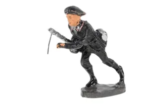 Elastolin Panzer Soldat laufend mit Maschinengewehr