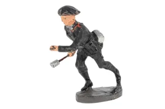 Elastolin Panzer Soldat laufend mit Handgranate