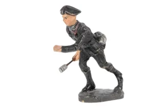 Elastolin Panzer Soldat laufend mit Handgranate
