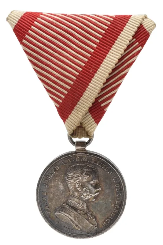 Silberne Tapferkeitsmedaille 2. Klasse Kaiser Franz Josef 2 Silberne Tapferkeitsmedaille 2. Klasse Kaiser Franz Josef – Bild 2