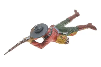 Elastolin Cowboy liegend mit Gewehr
