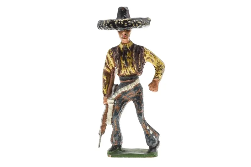 Massefigur Mexikaner stehend mit Gewehr 1 Massefigur Mexikaner stehend mit Gewehr
